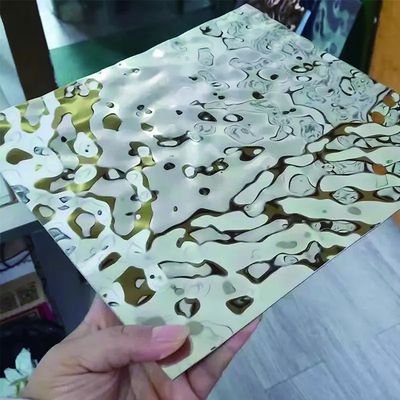 Водяные волны Декоративная листовая стена из нержавеющей стали Металлическая стена для индивидуальной ширины и горячей технологии холодной проката