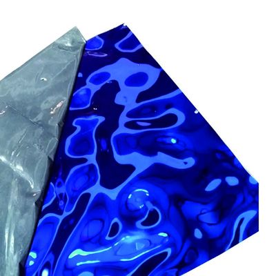 ASTM Стандартная горячекатаная 1 мм-5 мм гофрированная пластина из нержавеющей стали с водяным рифмовым рисунком Красочные листы из нержавеющей стали