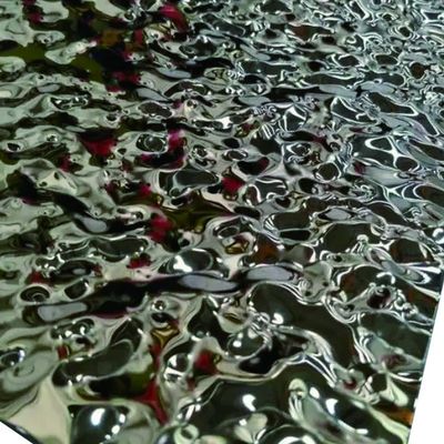 Настраиваемая ширина 301L Уровень водяных волн Декоративный листовой металл из нержавеющей стали Стенная панель для архитектурного дизайна